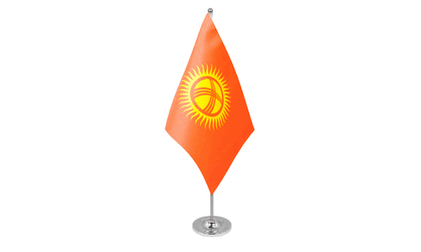 Kyrgyzstan Satin Table Flag